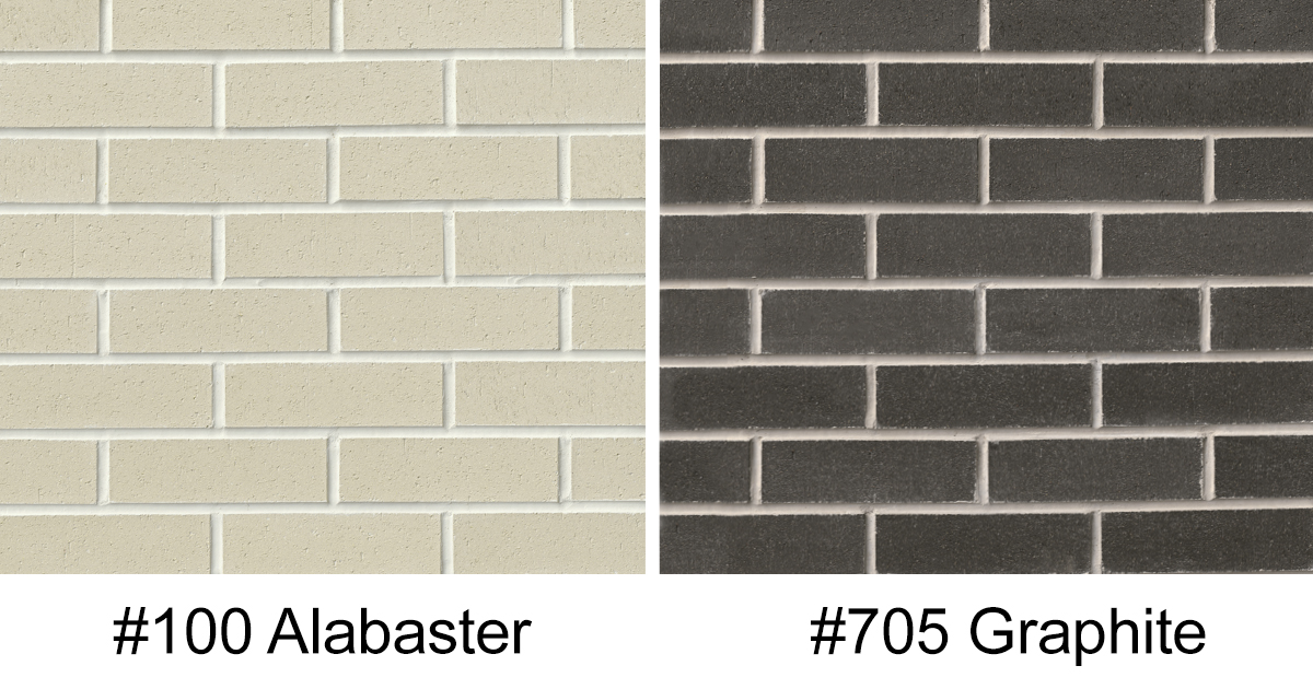 We are adding two new colors to the METROBRICK color palette  - #705 Graphite and #100 Alabaster.  Graphite color is a medium-dark gray. Alabaster is a soft light buff near white. 

METROBRICK -  your source for architectural thin brick.

metrothinbrick.com/product-option…