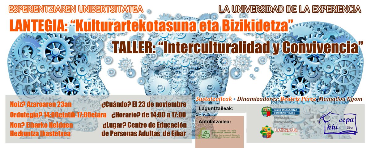 eskubidez's tweet photo. Taller Interculturalidad y Convivencia CEPA Eibar Tailerra Kulturartekotasuna  Bizikidetza @leizaolafund @ddhhypaz https://t.co/LoeQU6YWKP