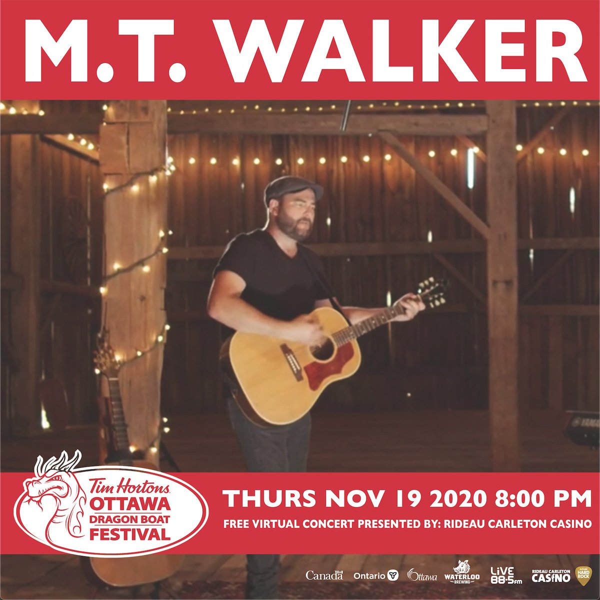 ottdragonboat's tweet photo. The wait is over! The Tim Hortons Ottawa Dragon Boat Festival proudly presents an Evening with M.T. Walker! Join us TONIGHT at 8pm at https://t.co/4vWGjHiX1s to watch M.T. Walker perform his newest album Horizons.
#MTWalker #ODBF #dragonboat #myottawa #freeconcert #online #Ottawa https://t.co/r1K2o1eaVa