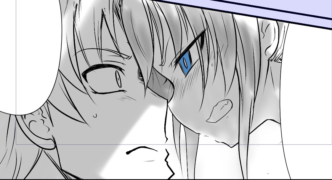 デコ合わせで言い合い
 #早く描きたいシーン
#双子の死神に恋する話
#オリジナル 