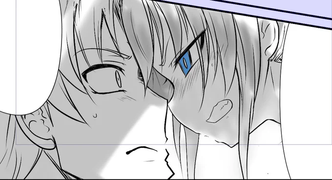 デコ合わせで言い合い
 #早く描きたいシーン
#双子の死神に恋する話
#オリジナル 