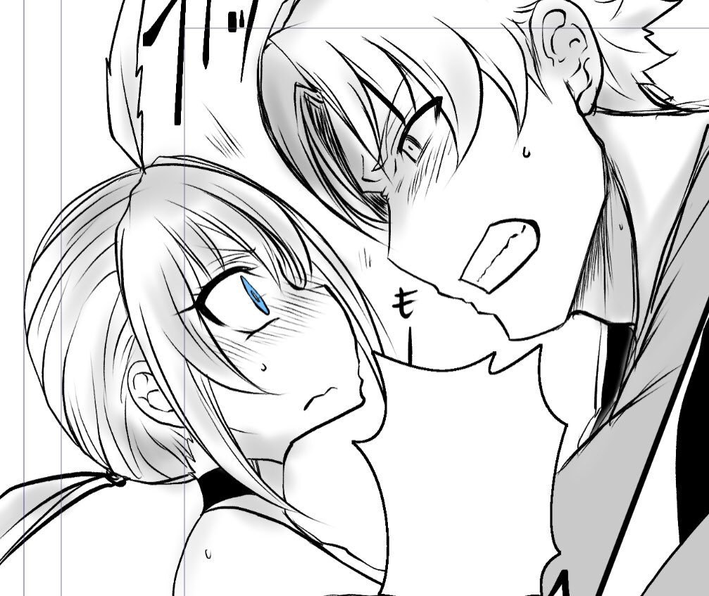 デコ合わせで言い合い
 #早く描きたいシーン
#双子の死神に恋する話
#オリジナル 