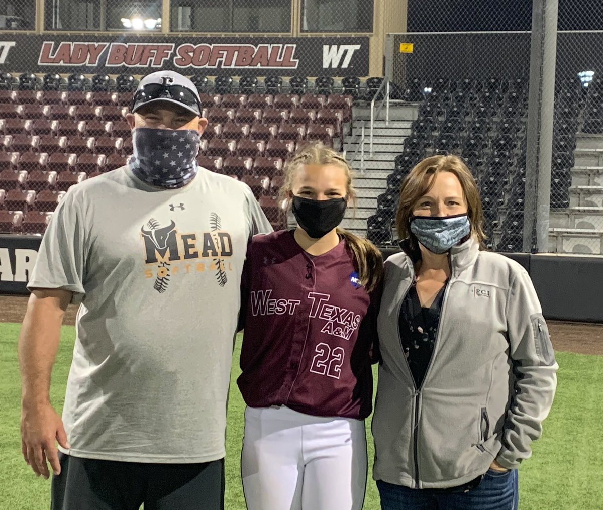 taylerbrownn's tweet photo. I am beyond excited to announce that I have committed to further my academic and athletic career at West Texas A&amp;M University. Thank you to my parents, my coaches, and my teammates for helping me reach this point. GO BUFFS! #WTSB @GaleBricker @MichaelMook9 @WTSoftball https://t.co/6mWtBnku5N