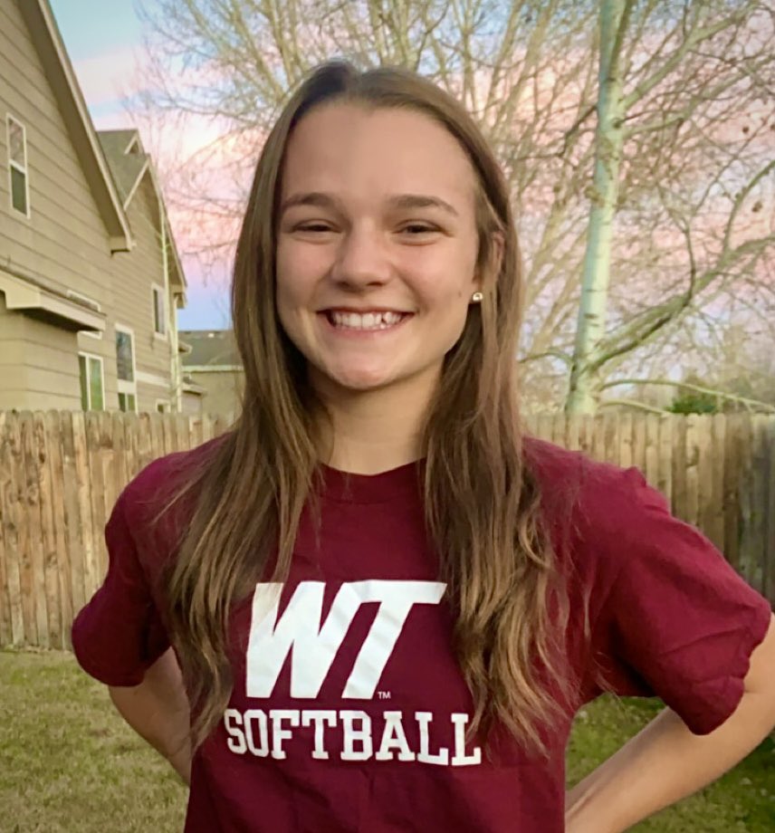 taylerbrownn's tweet photo. I am beyond excited to announce that I have committed to further my academic and athletic career at West Texas A&amp;M University. Thank you to my parents, my coaches, and my teammates for helping me reach this point. GO BUFFS! #WTSB @GaleBricker @MichaelMook9 @WTSoftball https://t.co/6mWtBnku5N