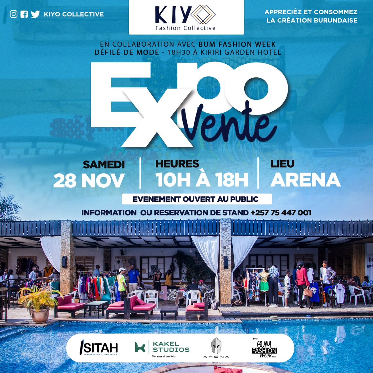 UmuringaMag's tweet photo. 🔴Un week-end dédié à la mode et à la création burundaise. Preparez-vous, une seule date samedi 28 Nov 2020. Exposition-Vente 10h à #ArenaClub, à 18h30 le grand défile de mode #BUFW2020 à @Kiririgarden. Soyez fashion dans un événement fashion. 🧥👗👠
#umuringa #bumfashionweek https://t.co/CDVInQ3scA