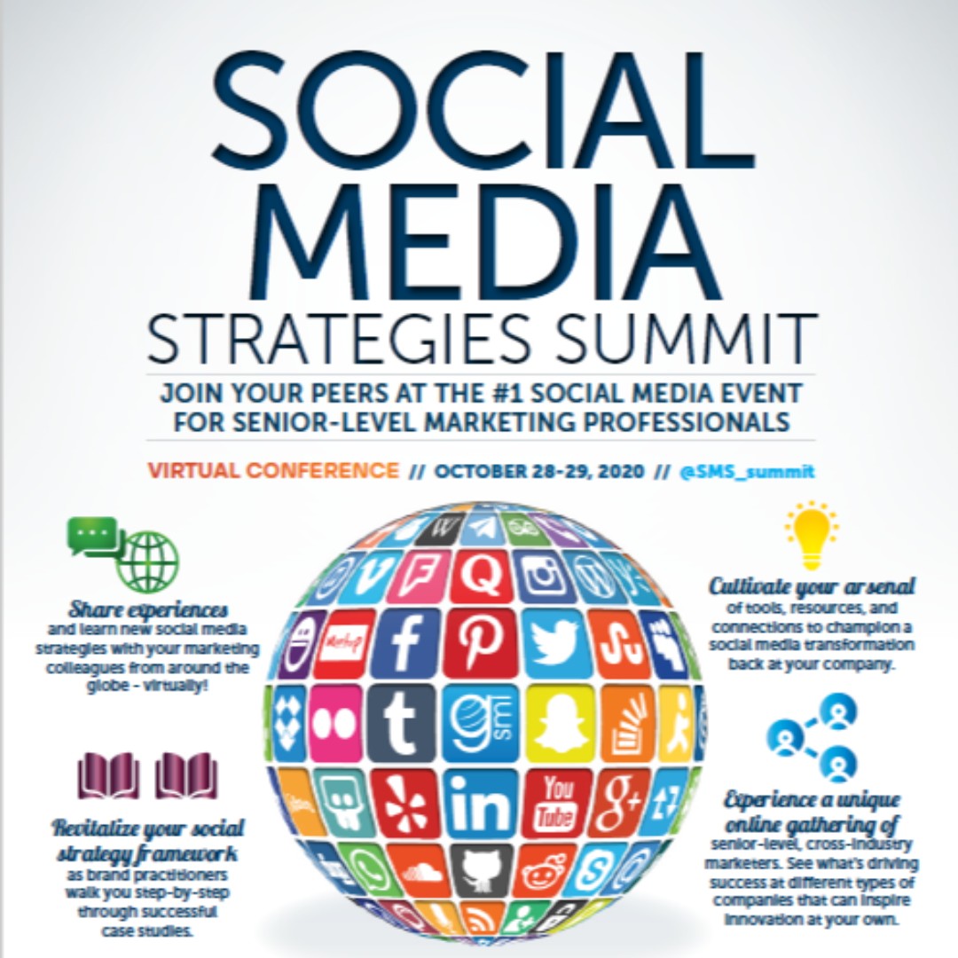 The next <a href="/SMS_summit/">Social Media Strategies Summit</a> will be Feb. 25 - 26, 2021. Visit ow.ly/Hpv250Cp3X4 before Dec. 10, 2020 to save up to $400 on registration. Restrictions may apply.