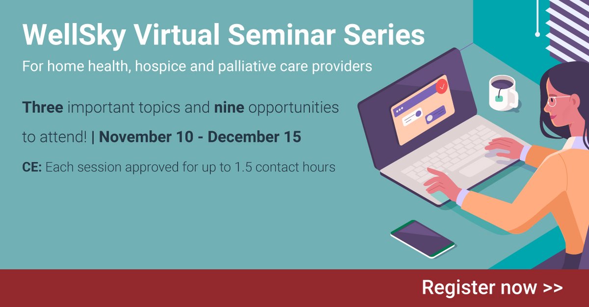 WellSkyHealth's tweet image. November is National Home Care &amp;amp; Hospice Month. To celebrate, WellSky is hosting a collection live educational seminars for #homehealth, #hospice, &amp;amp; #palliative #care providers — now thru Dec. 15.
 
—&amp;gt; Register to join us: bit.ly/35JMgCR