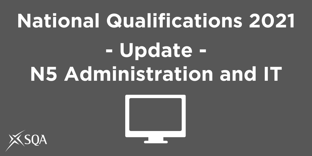 sqanews's tweet photo. Guidance for gathering key evidence for producing estimates for the N5 Administration and IT course in 2020-21 is now available https://t.co/kLdXSujhl8. Visit our 2021 Hub and sign-up for regular updates https://t.co/Z2fByCa3GP. #SQA2021 #SQANational5 #AdminIT https://t.co/0SH2RyFt8m