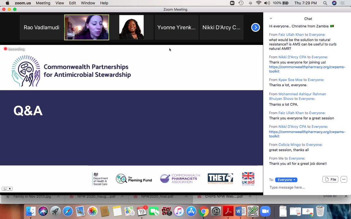 Thank you all for the great work in launching the #CwPAMS toolkit, a wonderful webinar too, thanks all resource persons and the attendees! #CPhOGHFellows @CW_Pharmacists @ReturnoftheVIC @DrDianeAshiru @WinnieNambatya @ManjulaHalai @UKaid @FlemingFund #WAAW #CPAWAAW