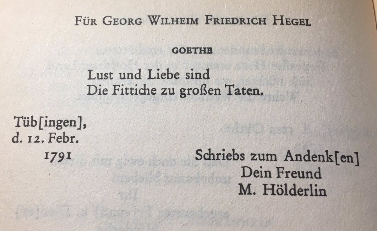 #Hölderlin an #Hegel mit #Goethe 

@goethe_jw  <a href="/goethemuseum/">Goethe-Museum</a>