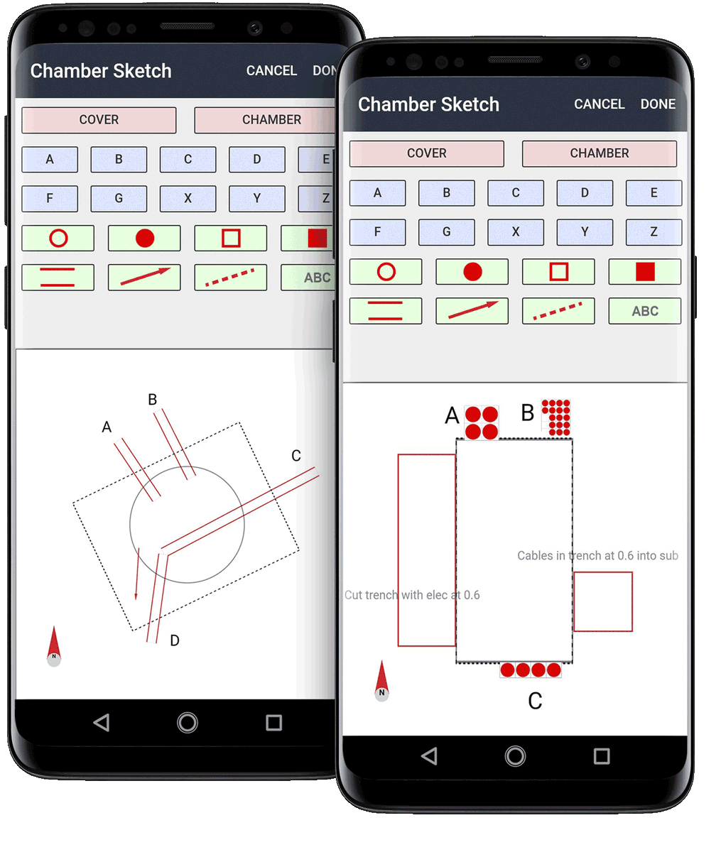 survaidapp's tweet photo. Our #manhole inspection app has a choice of built-in drawing components to create diagrams that can drop straight in to your manhole cards...

✔️Location sketch
✔️Chamber sketch
✔️Auto IC sketch
✔️Connectivity sketch

No more CAD drawings!

#surveys #surveying #utility #mapping https://t.co/EtzjsUWkMb