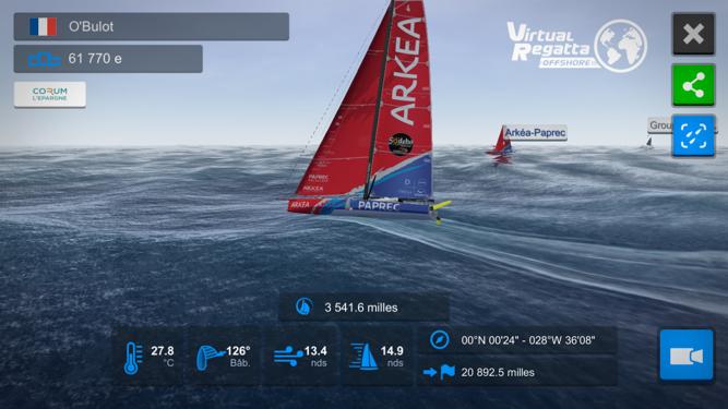 L équipage du O'Bulot bord à bord avec Seb 😊🤩 <a href="/SebastienSimon_/">Sébastien Simon</a> <a href="/ElietteAffagard/">AFFAGARD</a> <a href="/Ledantec7/">S🅰️brin🅰️ Le D🅰️ntec</a> <a href="/poleproangoulem/">Pole Prof et Patri Angoulême</a> <a href="/VirtualRegatta/">Virtual Regatta</a> <a href="/WeAreArkea/">WAA|Actus</a>