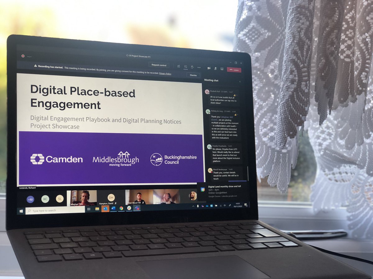 egle_a_ieva's tweet image. A brilliant close to our 1st #LocalDigitalC19Challenge showcase by @DigitAllPlanTec project! To help them with digital planning notices email digitalplanning@camden.gov.uk. #FixThePlumbing #LocalGov #PlanTech and register for our upcoming roadshows here 👉🏻 eventbrite.co.uk/o/local-digita…