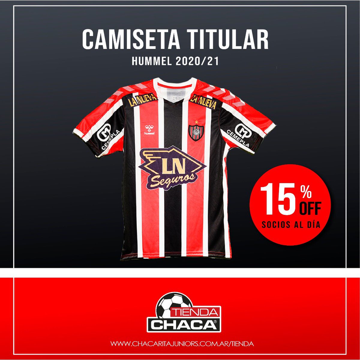 ChacaOficial's tweet photo. [Tienda Chaca] 🇾🇪

¡LLEGARON LAS MÁS LINDAS!

Ingresá a la tienda oficial del club https://t.co/XZCD8FugoX) y comprá la nueva camiseta sin salir de tu casa. Además, increíbles descuentos para socios con cuota al día.

#CompraOficial #SomosChacarita https://t.co/XAjifyvvQd