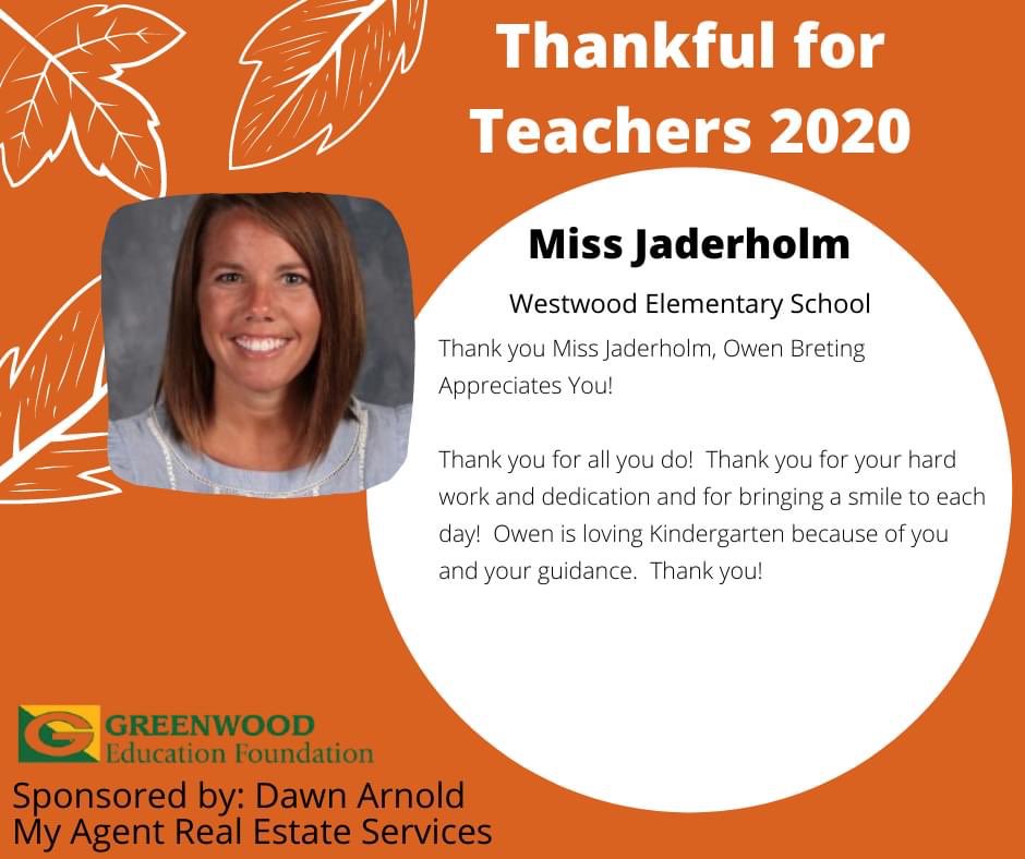 GW_EdFoundation's tweet photo. Thank You Miss Jaderholm, Owen Breting Appreciates You! https://t.co/D0FTwu9ZwV