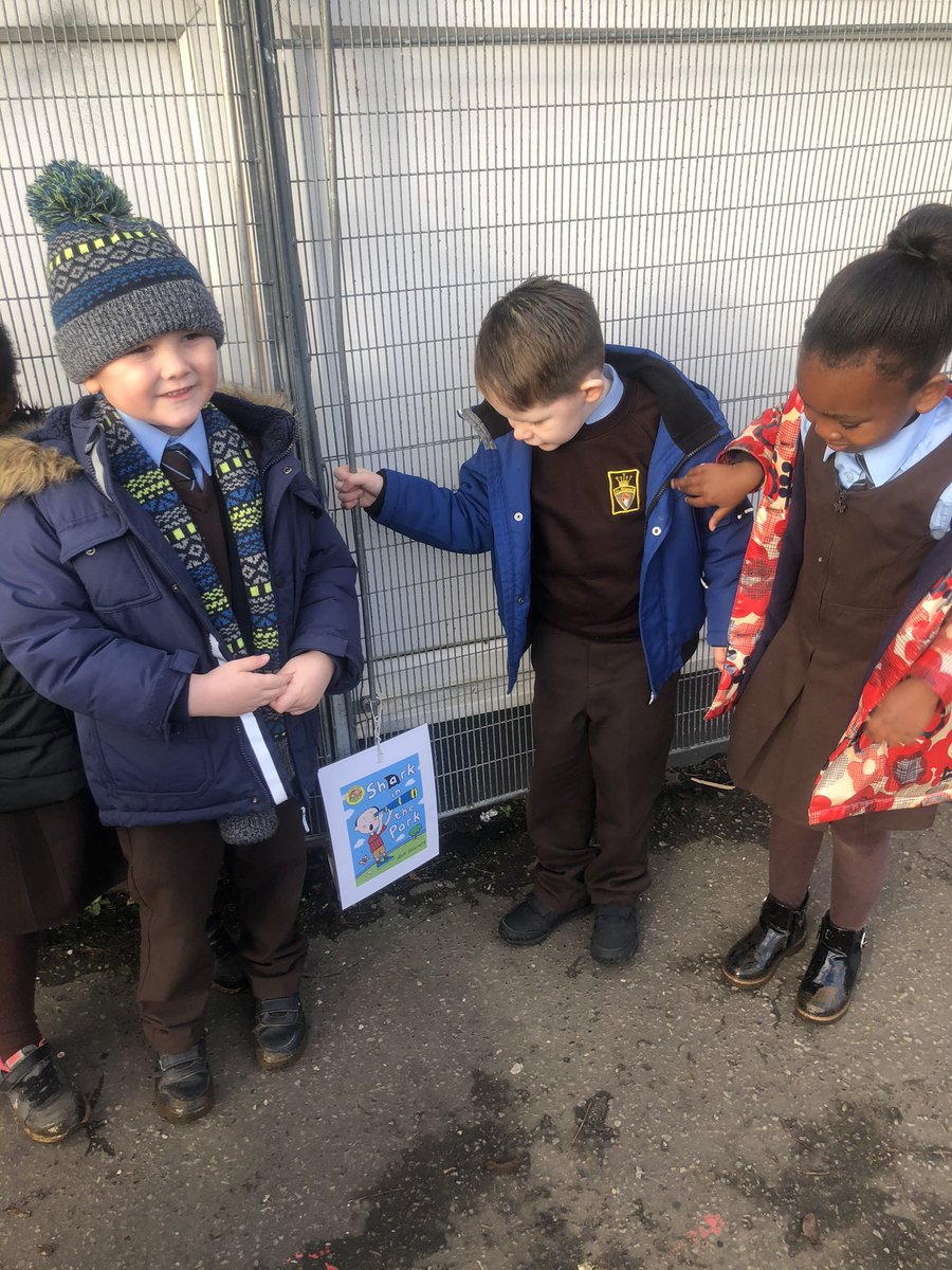 missdevine10's tweet photo. Primary 1 enjoyed a wonderful book hunt outside this morning. Using clues they worked out what book to look for 📚Thank you  @MccomishMrs #ScotBookWeek https://t.co/DhXz2gQhow