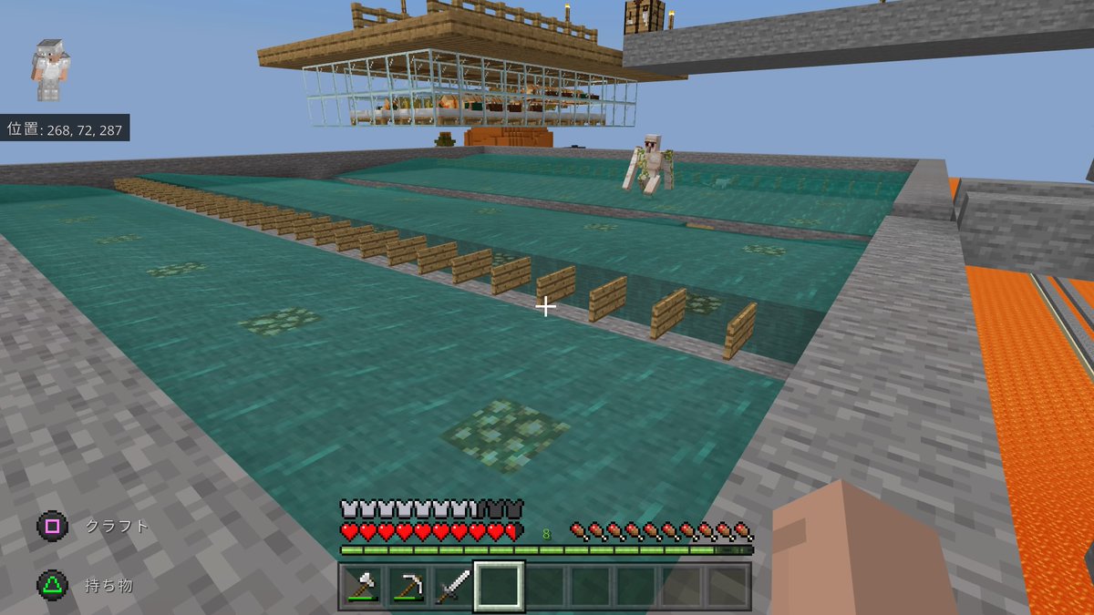 KawachaHOBBY's tweet photo. #PS4Minecraft #MinecraftBUG #マイクラバグ
昨日のアップデートで、村人がベッドで寝るタイミングで何処かへ行ってしまうバグが発生していますが、アイアンゴ-レムトラップは稼働しています。 https://t.co/DT8EQsEoLS