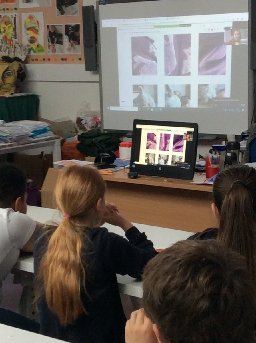 RFitzroyAcademy's tweet photo. #Year5 portfolio group build their culture capital and community links. Thank you to Sophie and Skye at Turf Projects Croydon for our first zoom Art workshop and exhibition experience. #workingtowardsartsmark #Artatrfa #Turfprojects making zines to express positivity. https://t.co/cQPSYl3Oke
