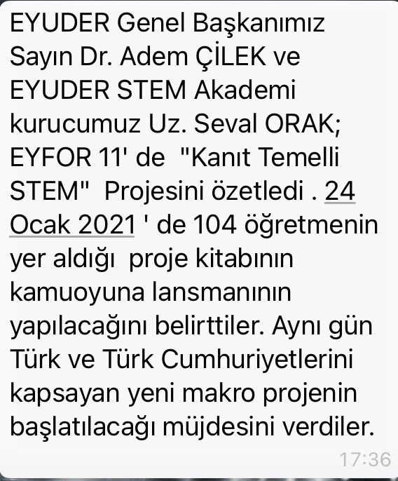 Stem_Akademi's tweet photo. #eyuder #eyfor11 #stemakademi #ademcilek #sevalorak https://t.co/E4OhsmPfEI