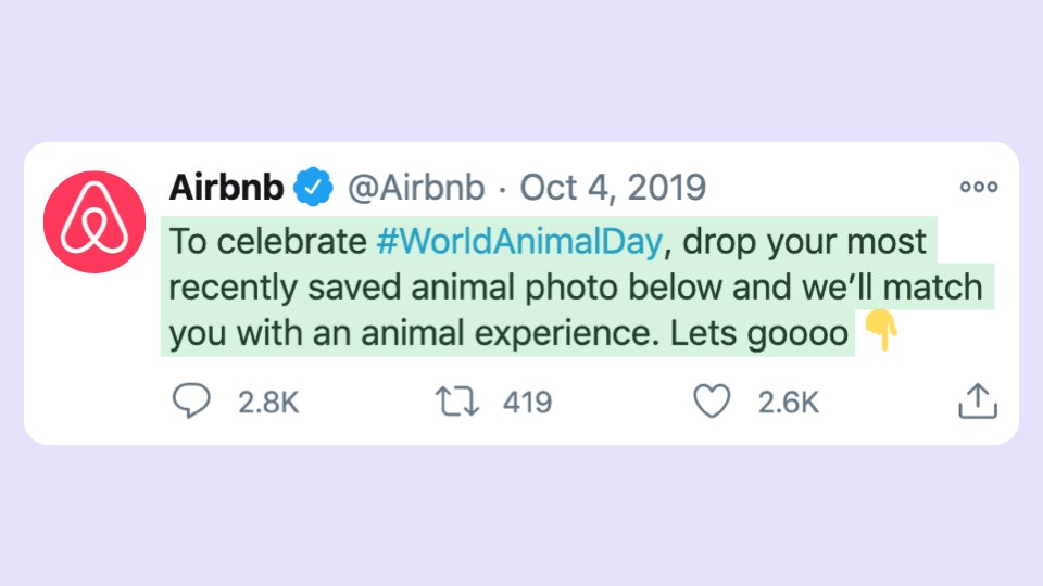 10/ “Reply and we'll...”Turns causal followers into brand advocates.