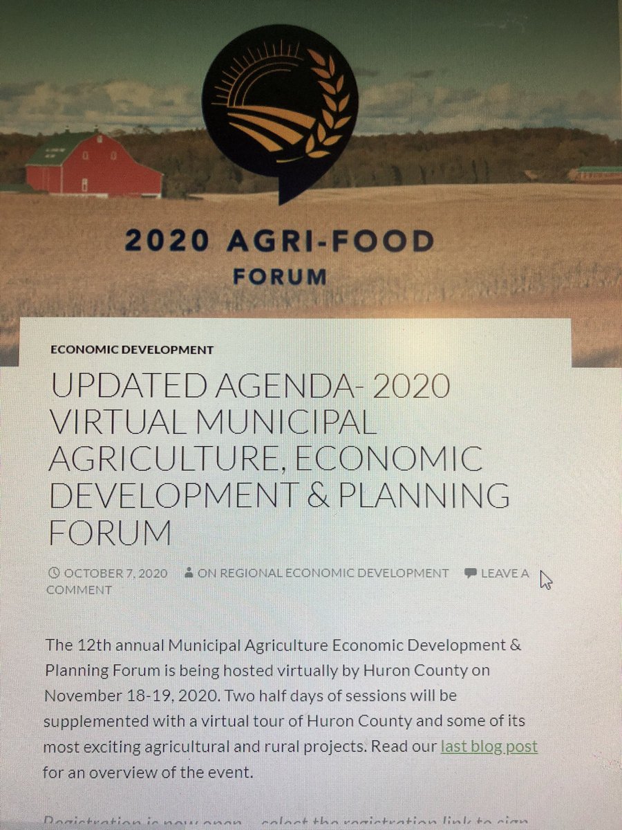 nancy_orr's tweet photo. Virtual Ag-Municipal-EcDev-Planning Forum #agrifoodforum2020 lots of resources and insights from across the province @OMAFRA @OntarioFarms @HuronCountyED @UofGuelphOAC https://t.co/1eux22u18B