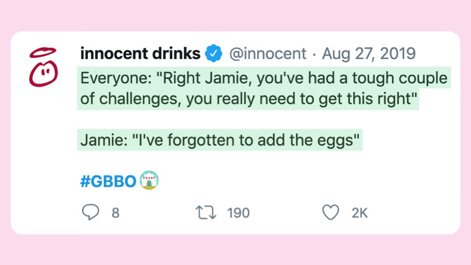 11/ Live tweetingYour audience watch a cult show. That show trends every week. You live-tweet each episode.