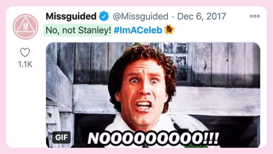 11/ Live tweetingYour audience watch a cult show. That show trends every week. You live-tweet each episode.