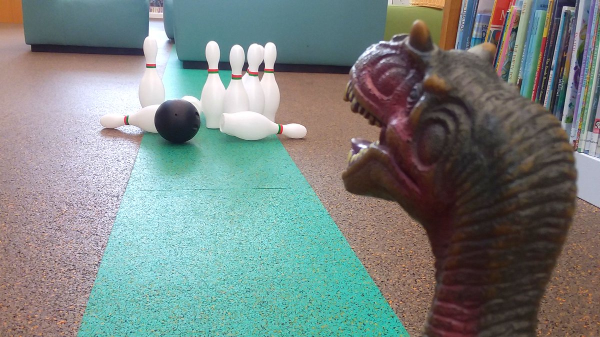 houstonlibrary's tweet photo. Hey dinosaur! There's no bowling in the library!
#Dinovember #Dino #Dinosaurs #LibraryFun #PublicLibrary #ILoveHPL #Houston #HoustonLibrary https://t.co/vQJ7FEJ8kl