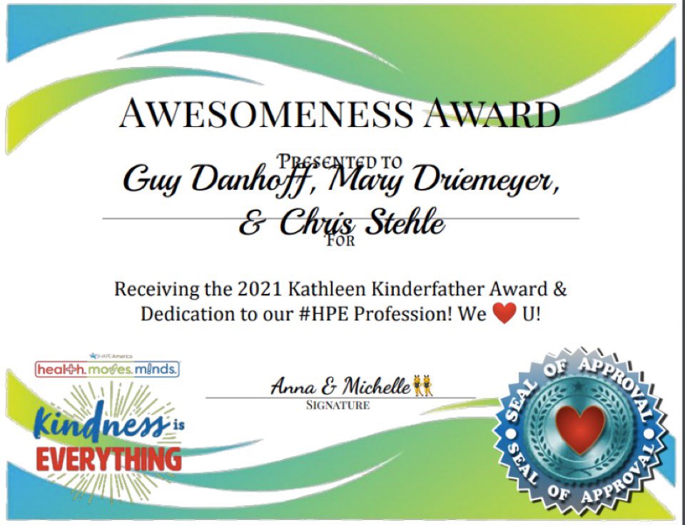 annaforcelledo's tweet photo. ⏰ to #SpreadAwesomeness #DynamicDuoStyle👯♀️😍
@annaforcelledo & @mshuff_HPE recognize this @MOSHAPE1 #TrailblazerTrio🔥4 their #Advocacy via #SocialMedia 4 our #HPE Profession🙌🏻
@GuyDanhoff @DriemeyerPE @Stehle_PE R #AWESOME🤩 WE ❤️ U & THANK U!
@SHAPE_America
@SHAPEAmericaCD https://t.co/5r6aE7qomq