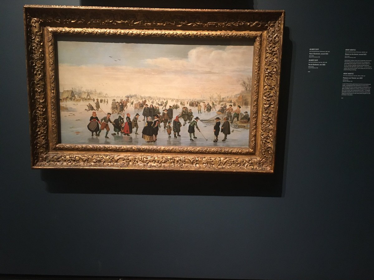 Skaters on the Amstel, 1620. Painting at the <a href="/agotoronto/">Art Gallery of Ontario</a> showing early form of hockey and golf #KINE2400