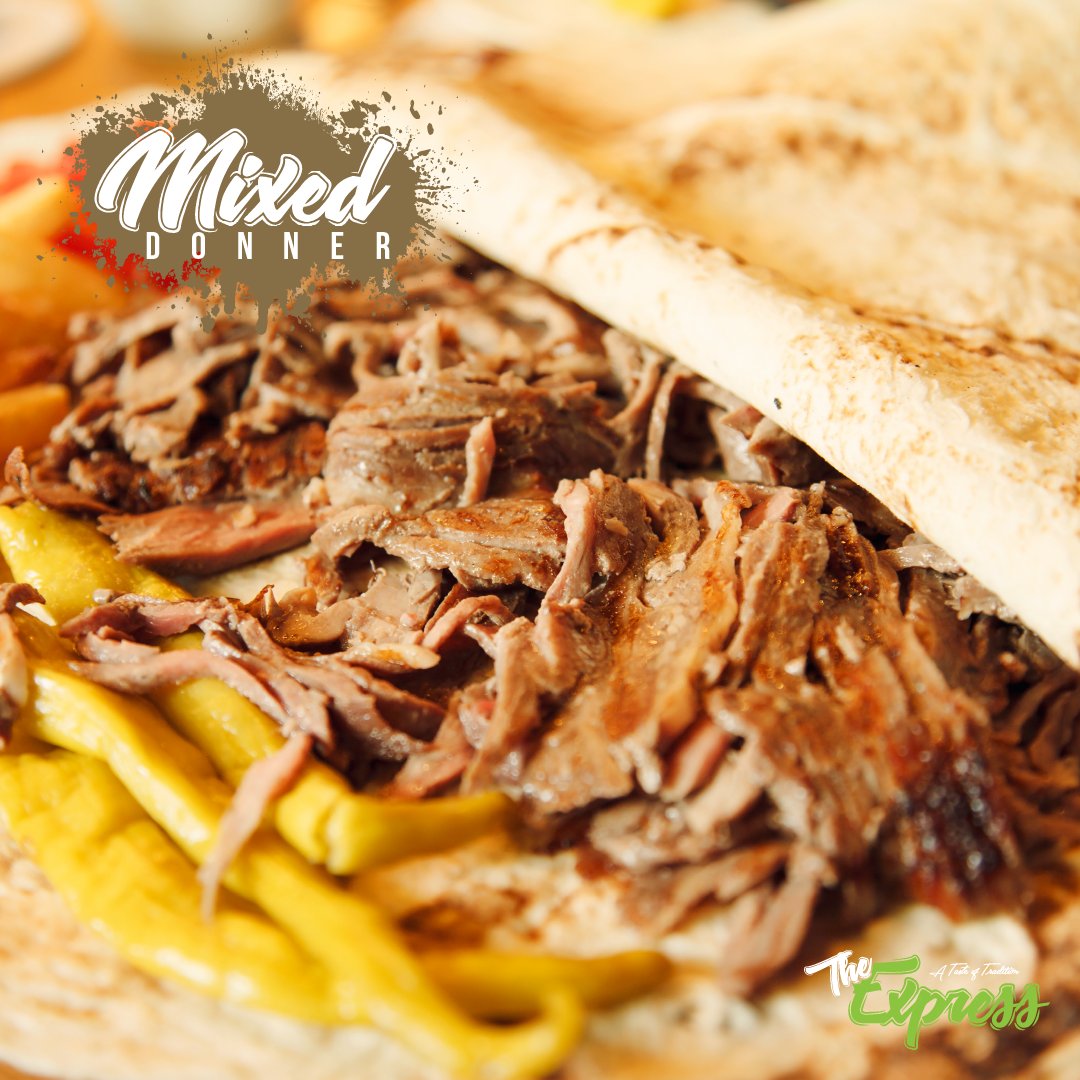 theexpressuk's tweet photo. Spoilt for choice? Why not give our mixed donner a try, we know after one bite you will be hooked!#TheExpress #Tasty #Filling #Flavour #MixedFlavour #AsianFood #Cuisine #Fresh #Donner #FoodTime https://t.co/DyrJnWZdwt