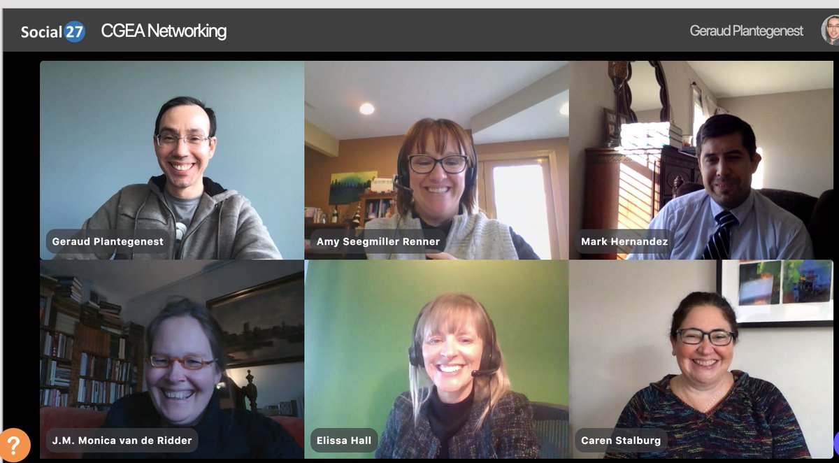 GeraudP's tweet photo. So much fun catching up "virtually" with amazing colleagues from the @TheCgea and the #SGEA (Mark H.) during the #AAMC20 #LearnServeLead conference. Thanks @AAMCtoday for a great virtual conference! #MedEd #AAMC2020 https://t.co/PS58FoffC8