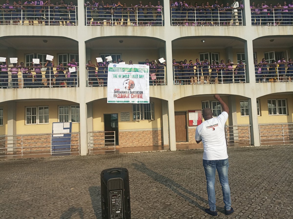 envirumedic's tweet photo. Today is World Toilet Day! @envirumedic visited major schools ie NANA College &amp; Aileru in Warri, Delta State to raise students’ awareness of the 4.2 billion people living with poor toilet facility and without access to safely managed sanitation. https://t.co/9rEjalZ8tv
