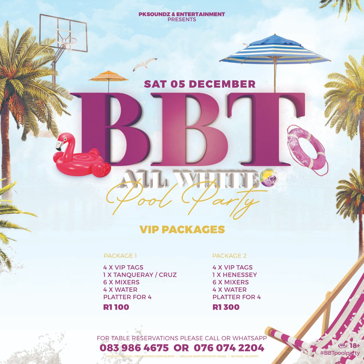 ECITYza's tweet image. Ke SUMMER and BBT All White is definitely one event you don't wanna miss... Because Ke pool party! 💃💃💃

Click on the link below to secure your spot. 
e-city.co.za/event/bbt-all-…