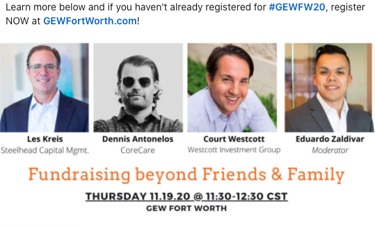 GEWFortWorth's tweet photo. Raising $$$? Don't miss this session at 11:30 today! @leskreis @corecareio @GEWTX @GEWUSA #GEWFW #GEW2020 https://t.co/JohOncVzgQ