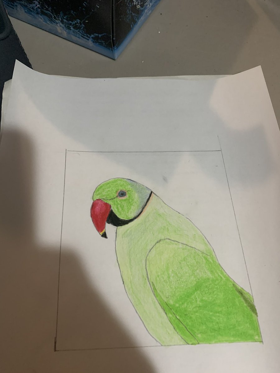 danielabasciano's tweet photo. Forgot to post a couple days ago: My learner had to do a zoom call to conduct this piece of art. Once again, this was prismacolour and he did most of it on his own! Barely needed any guidance considering our previous lesson. I’m so proud!!! #letsteachadults @YEPeducation https://t.co/uIcx3Fwj9P