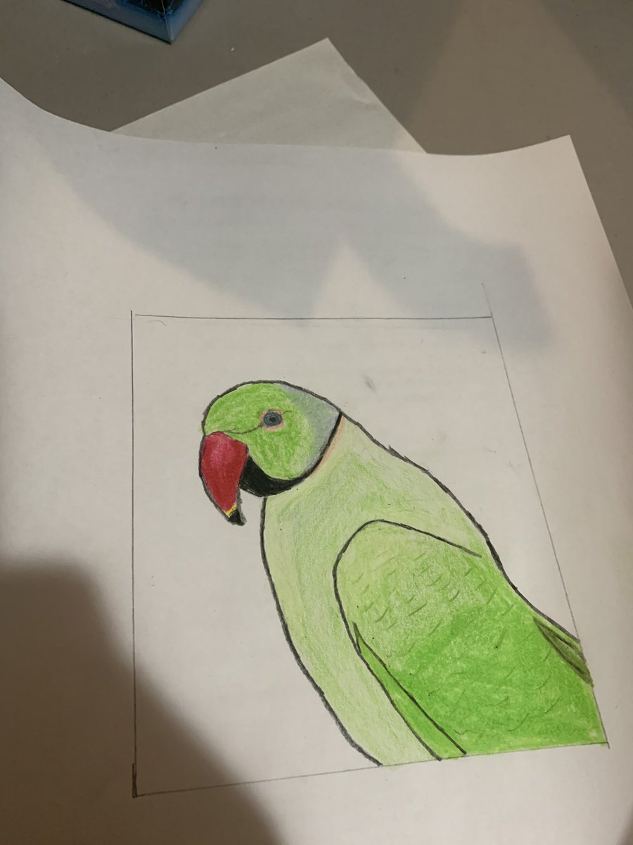 danielabasciano's tweet photo. Forgot to post a couple days ago: My learner had to do a zoom call to conduct this piece of art. Once again, this was prismacolour and he did most of it on his own! Barely needed any guidance considering our previous lesson. I’m so proud!!! #letsteachadults @YEPeducation https://t.co/uIcx3Fwj9P