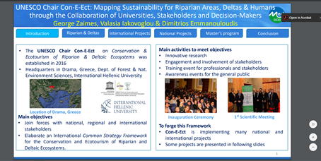 UnescoConeect's tweet photo. George N. Zaimes and Valsasia Iakovoglou presented the UNESCO Chair Con-E-Ect:  at The Mediterranean: Scientific Expertise for Decision-Makers (Med2020) November 17 2020. https://t.co/wwAvd9XCJM