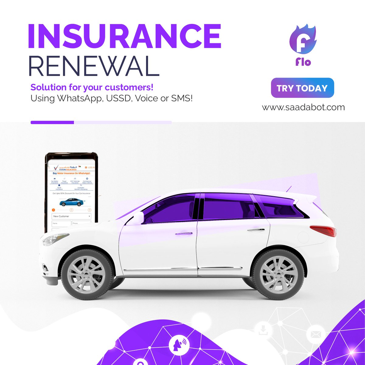 Flo_by_Saada's tweet image. What if your customers could easily renew motor insurance and pay on the Go via WhatsApp?
Check out the WhatsApp insurance revolution here: rgare.com/knowledge-cent…
With FLO you can achieve just that without writing a line of code.
saadabot.com
#no_code #low_code