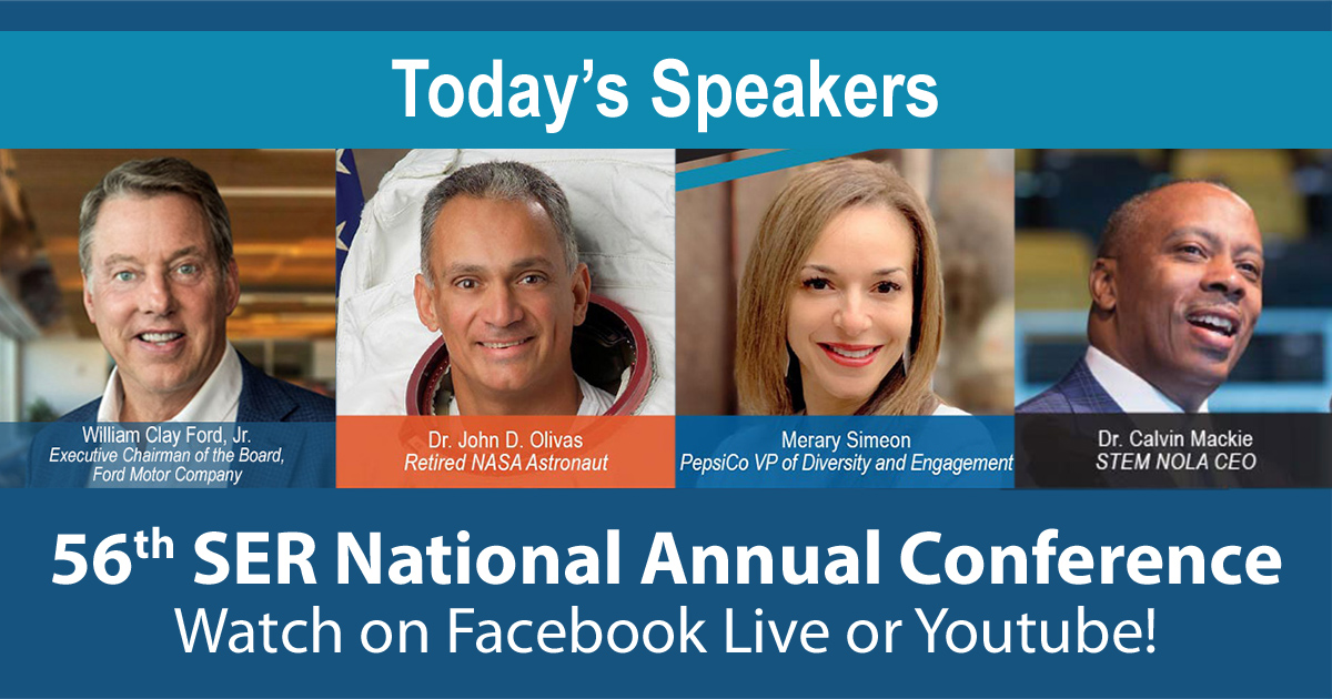 sernational's tweet photo. Join us for DAY 2 of our conference, TODAY, at 11:00AM CT! We have speakers that will #amaze and #inspire you.
Register at https://t.co/qSHYZi9S5n or watch on Facebook Live or our Youtube channel.
#SERconference @PepsiCo @NASA @FordFund @STEMNOLA https://t.co/kblid3OOIC