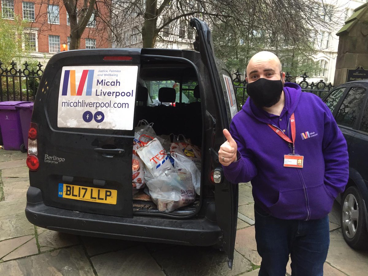 LiverpoolParish's tweet photo. Another load of donations collected today by @MicahLivDriver for @MicahLiverpool Foodbank. Keep it coming, #Liverpool! Church open every day 9am-5pm. @LivDiocese https://t.co/hnCmodToiA