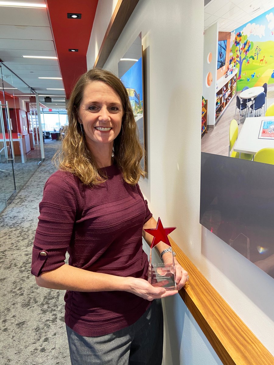 Congratulations to Becky Winovitch for receiving this quarter's impact award! Becky has contributed to our success for the last 13 years, ensuring that each education, medical, and athletic facility we design has a purpose that extends beyond form and function. #architecture