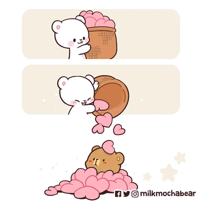 Showering you with so much LOVE ❤❤❤
---
Feel free to mention your loved ones ?

#milkmochabear
#milkandmocha 