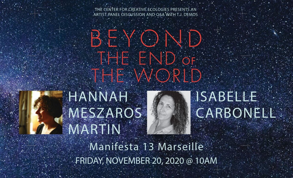 Isabelle Carbonell (@izacafilm) on Twitter photo ARTIST TALK MAÑANA @ 10amPST: I will talk about my latest exhibit in @ManifestaDotOrg in Marseille, France, show clips and treats from my film and radio piece, alternatively made with <a href="/_duanepeterson/">Duane Peterson III</a> & @ax_camacho & others. Register here: beyond.ucsc.edu/2020/11/07/man… <a href="/FilmDigMedUCSC/">Film + Digital Media UC Santa Cruz</a> ARTIST TALK MAÑANA @ 10amPST: I will talk about my latest exhibit in @ManifestaDotOrg in Marseille, France, show clips and treats from my film and radio piece, alternatively made with <a href="/_duanepeterson/">Duane Peterson III</a> & @ax_camacho & others. Register here: beyond.ucsc.edu/2020/11/07/man… <a href="/FilmDigMedUCSC/">Film + Digital Media UC Santa Cruz</a>