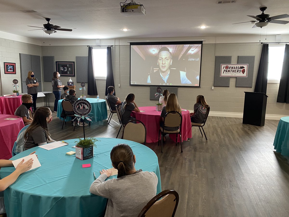 ASchoggin's tweet photo. When @KevinDeShazo joins your middle school student leadership, you know his commitment to connecting with others is absolutely genuine. What an impact through connection. #ForwardPanthers #KeepChoppingWood https://t.co/CT3tXDHErO
