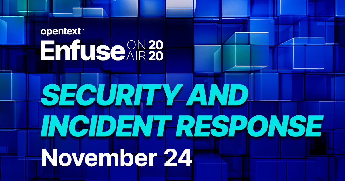 NewSecurityNews's tweet photo. Next Tuesday at #EnfuseOnAir, experts will delve into #Security and #IncidentResponse. Keynotes, labs and demos! Register now: https://t.co/ltvNrcszJ6