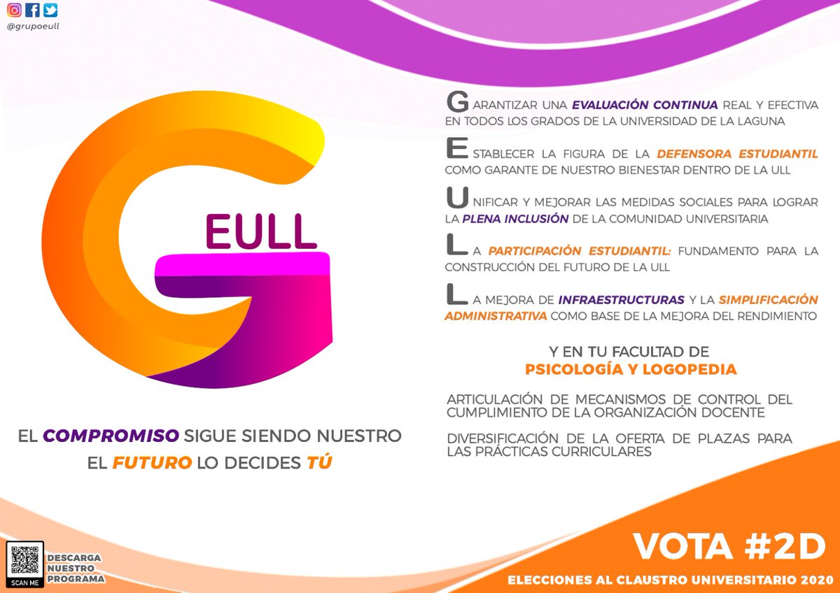 GrupoEULL's tweet photo. La formación práctica juega un papel fundamental en la carrera formativa del estudiantado. Por ello, contar con plazas diversificadas permitirá que la experiencia sea lo más parecida a la futura experiencia profesional #PSICOLOGÍALOGOPEDIA_ULL
#GEULL #2D https://t.co/szpMzea2Lm