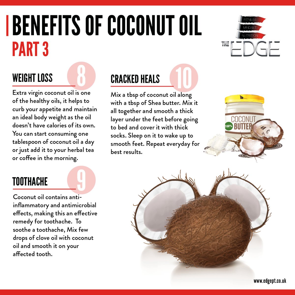 PaulGreavesPT's tweet photo. Coconut oil gets a lot of good press as a 'wonder substance' here's some of the benefits and what you can use it for... https://t.co/75KQOWhPNO