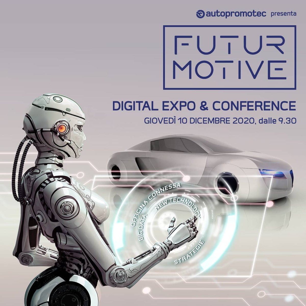 amgsoftware's tweet image. #FUTURMOTIVE by @Autopromotec. 
Giovedì 10 dicembre 2020, all’interno di un’arena virtuale, @AMGSoftwareSrl ed altre aziende del settore si scambieranno idee, progetti e visioni del futuro in un evento ideato da Autopromotec.
Venite a trovarci!
#DigitalExpo #Software #Automotive