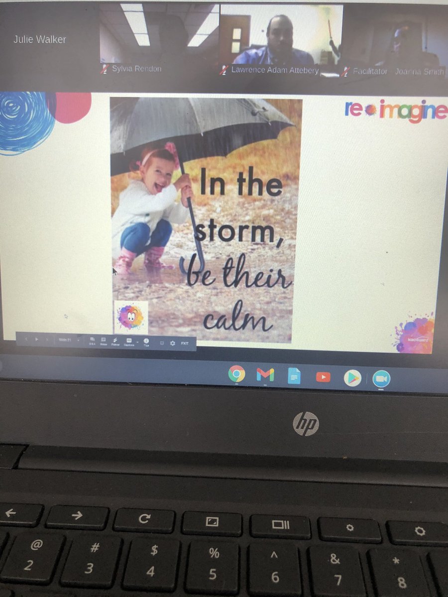 Mrs_Walker3rd's tweet photo. Remote learning being reality. How much of remote learning is going to stay for the future of education?  Learning lots of great tools about remote learning today 💻 #reimagine4ward @lead4ward #bethecalm https://t.co/hE1e3R4MxB